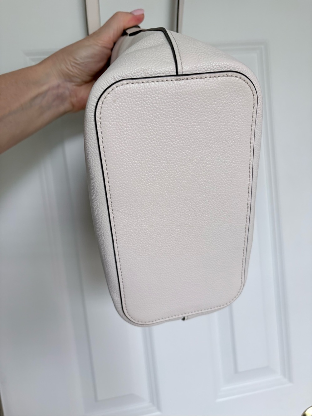 kate spade cream pebbled leather crossbody with black-trim strap - Picture 5 of 10